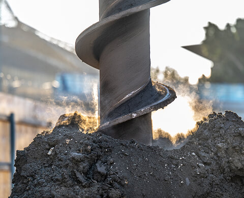 Image of a piling drill